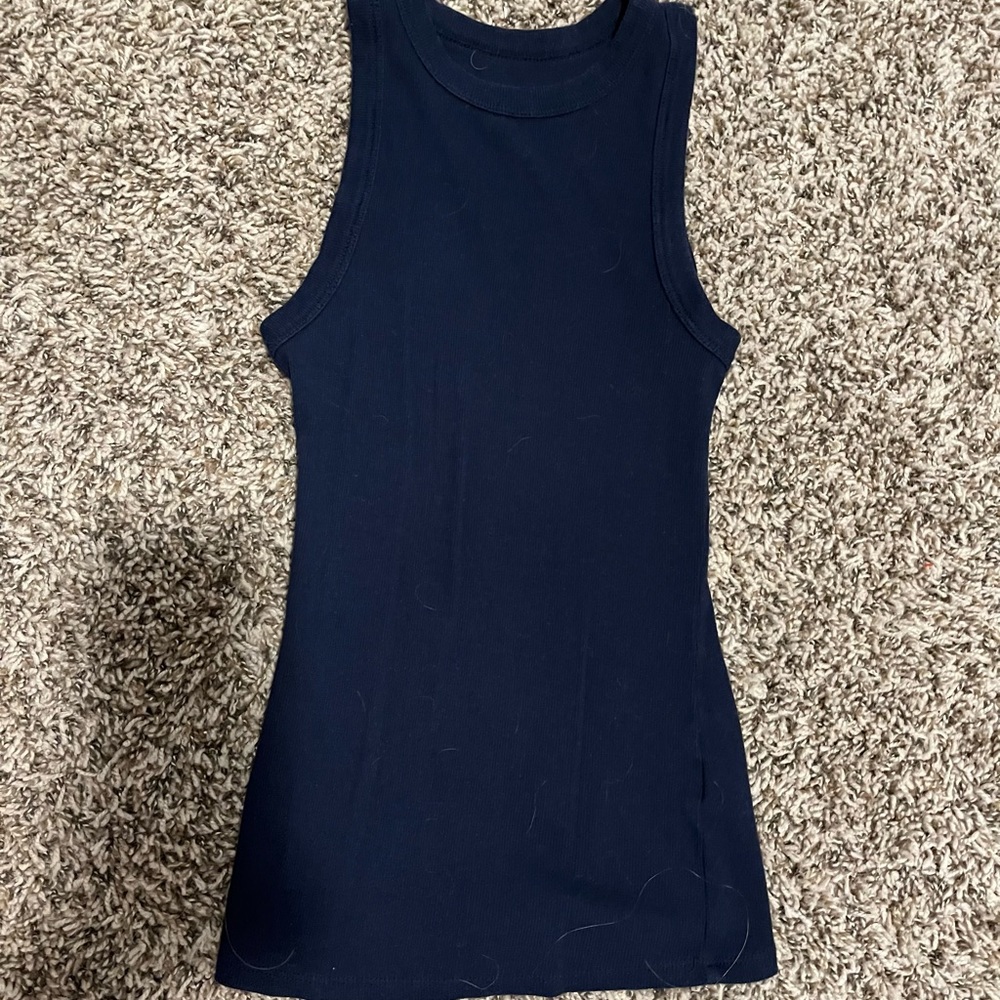 Navy Blue Sleeveless Shirt